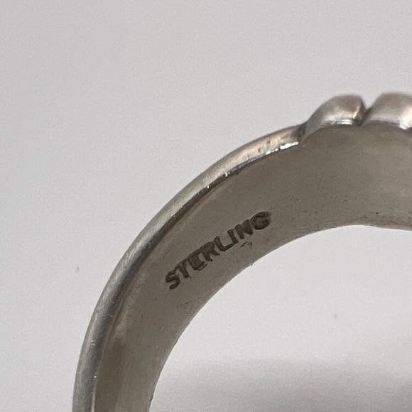 Vintage Turquoise & Lapis Lazuli Sterling Silver 925 Ring, Size 6.5 - Picture 5 of 5